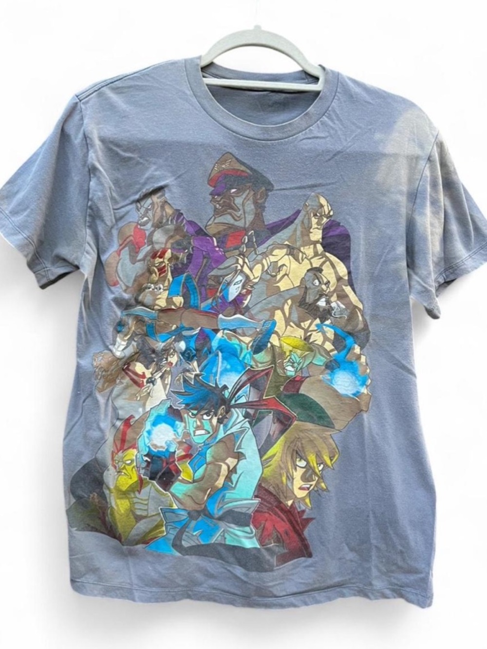 Vintage Distressed Street Fighter Character Roster Graphic Tee